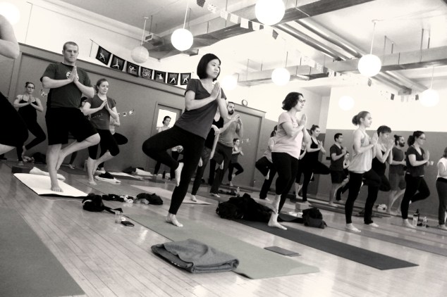 B&W yoga photo