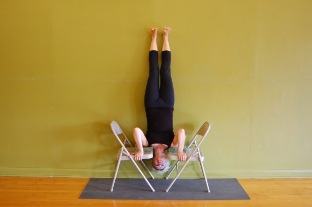 108 Sirsasana- 2 chairs